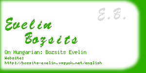 evelin bozsits business card